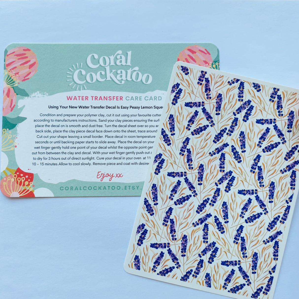 Pressed Lavender Waterslide Transfer Decal