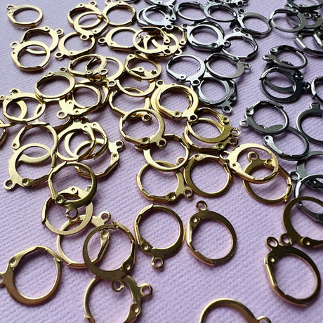 Leverback Huggies - Gold Plated Stainless Steel