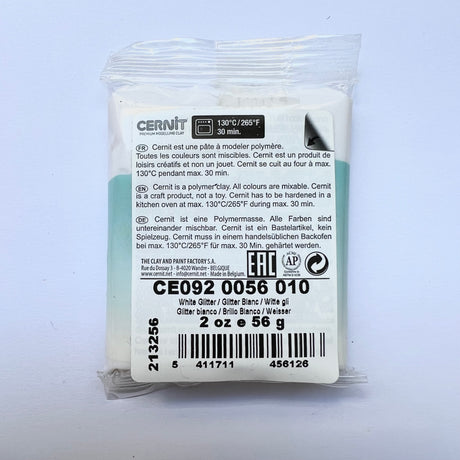 Cernit Translucent - White Glitter