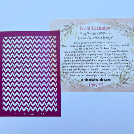 Chevron Zig Zags Silk Screen