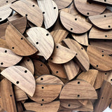 Linking Half Circle Wooden Earring Component - 10 pack