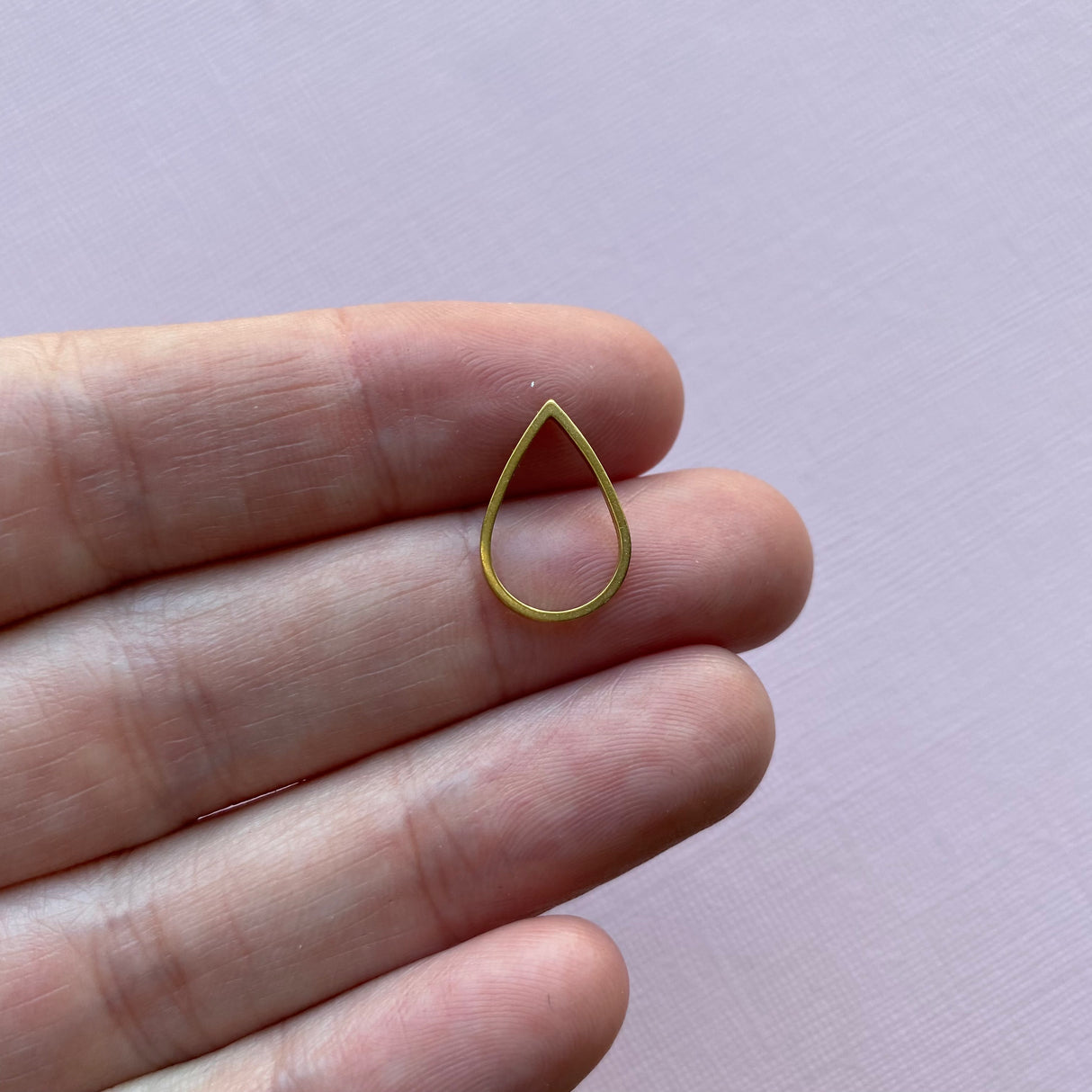 Teardrop Open Back Bezel - Gold Plated Stainless Steel - 20 pack