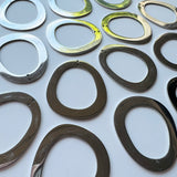 Organic Circle Charms - Stainless Steel - 10 pack