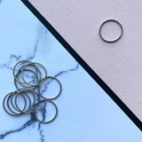 Circle Open Back Bezel - Stainless Steel - 20 pack