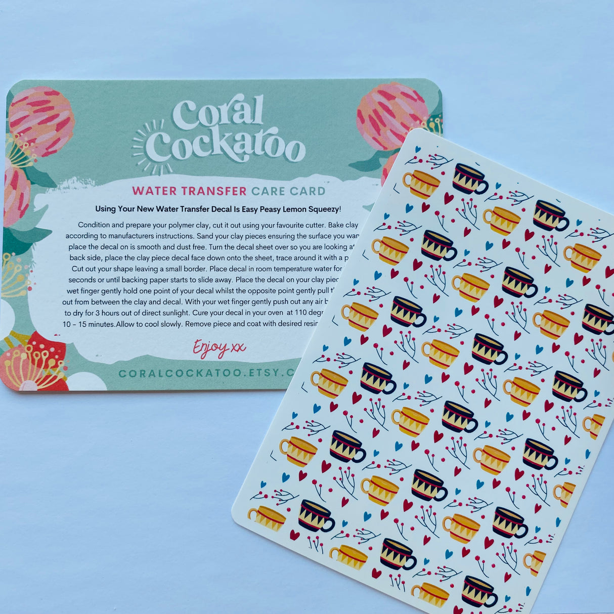 Cuppa Tea & Hot Cocoa Waterslide Transfer Decal