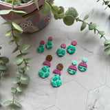 Circle Wooden Earring Component - Walnut