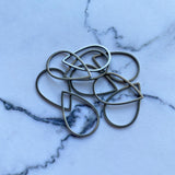 Teardrop Open Back Bezel - Stainless Steel - 20 pack