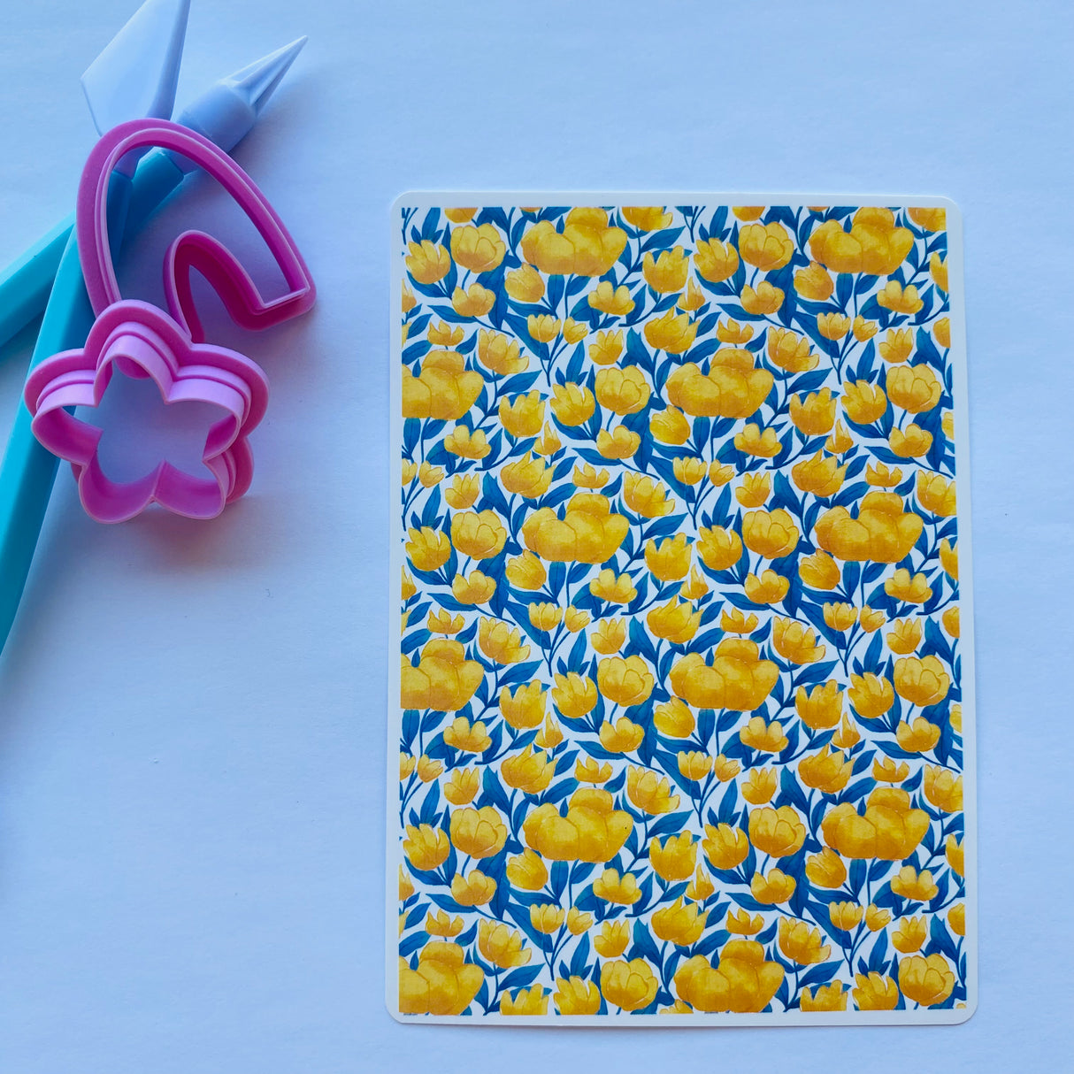 Yellow Meadow Flowers Waterslide Transfer Decal