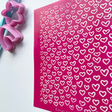 Mini Hearts Outline Silk Screen 095