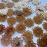 Mandala Charms - Gold Plated Stainless Steel - 10 pack