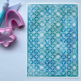 Watercolour Blue Mini Kitchen Tiles Waterslide Transfer Decal