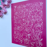 Roses Silk Screen 100