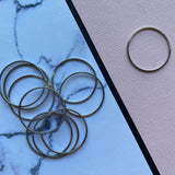Circle Open Back Bezel - Stainless Steel - 20 pack