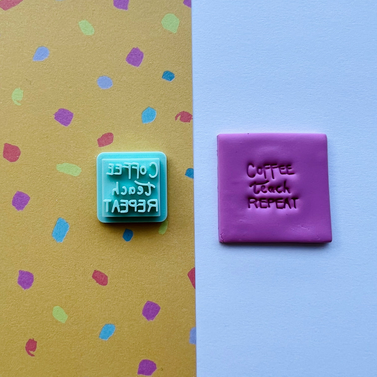 Coffee Teach Repeat Stamp