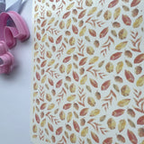 Watercolour Autumn Leaves & Acorns Waterslide Transfer Decal