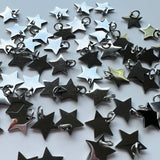 Star Charms - Stainless Steel - 10 pack