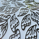 Butterfly Wing Charms - Stainless Steel - 10 pack