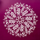 Folk Flowers Trinket Dish Silk Screen