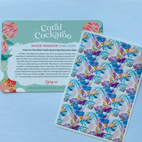 Watercolour Monstera & Jungle Palms Watersilde Transfer Decal