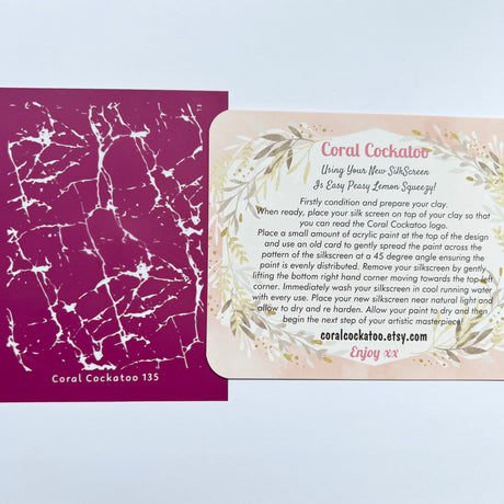 Marble Crackle Silk Screen