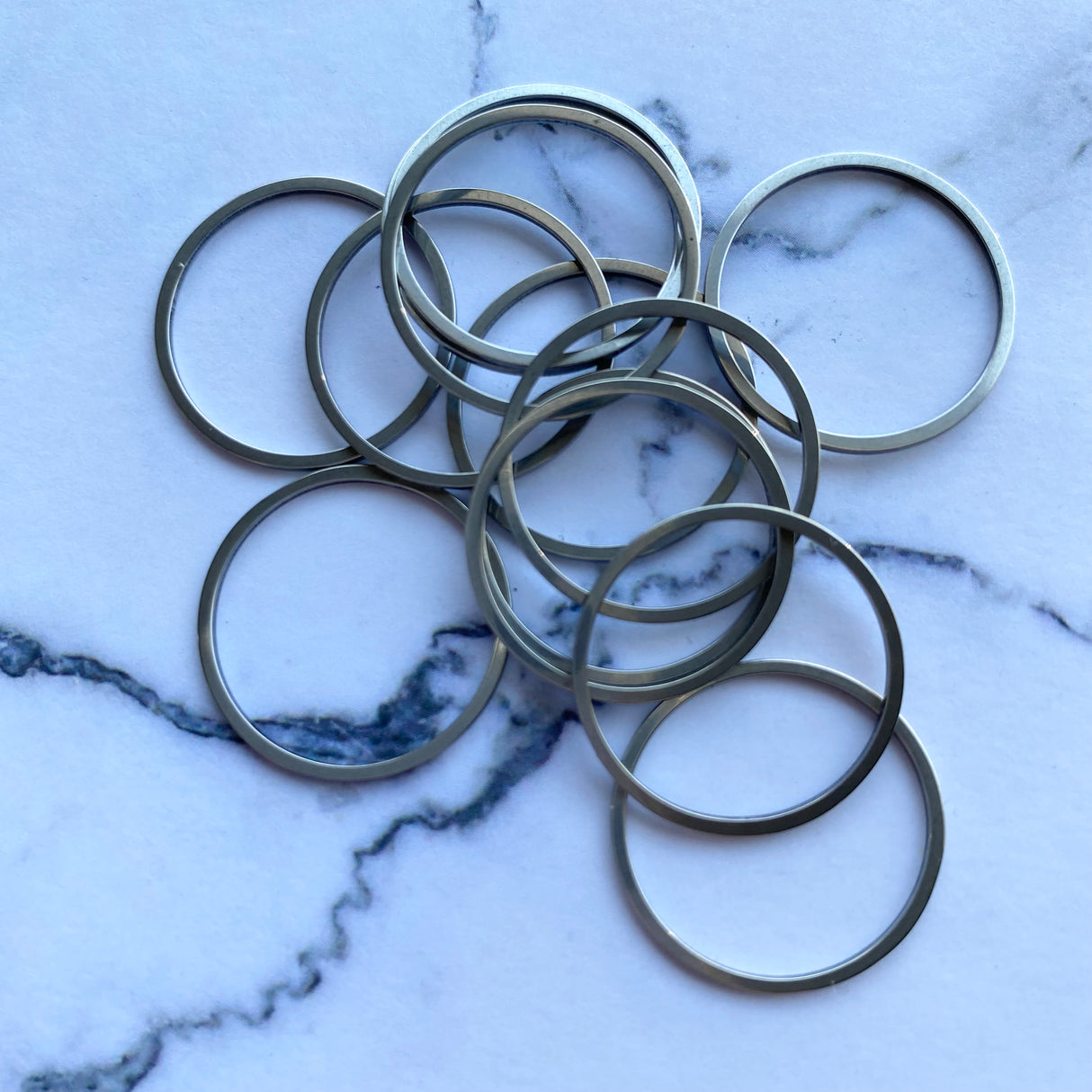 Circle Open Back Bezel - Stainless Steel - 20 pack