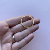 Circle Open Back Bezel - Gold Plated Stainless Steel - 20 pack