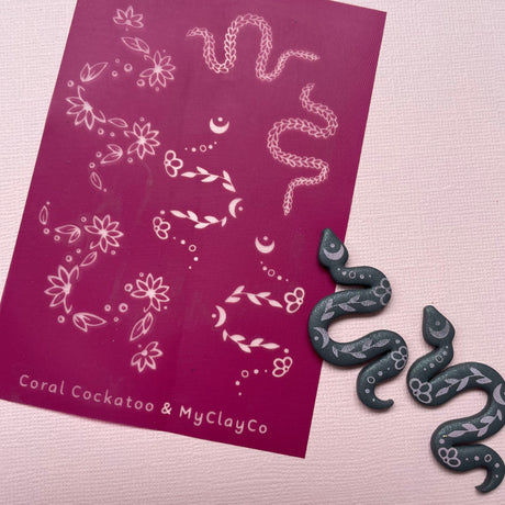 Floral Snake Silk Screen