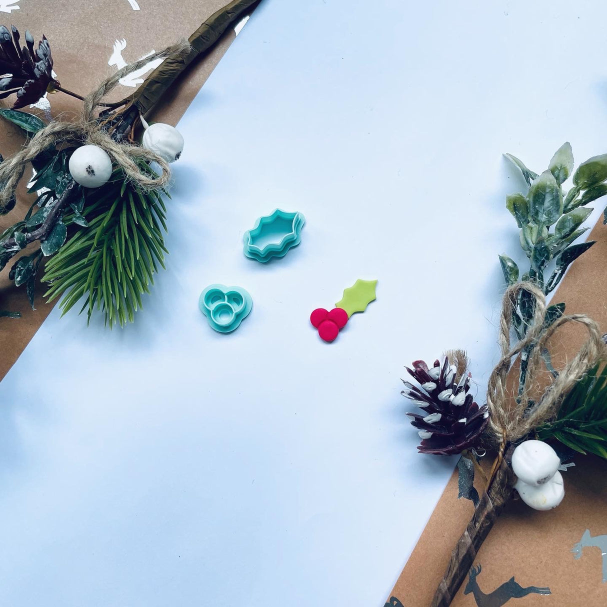 Holly Leaf and Berry Cutter Set