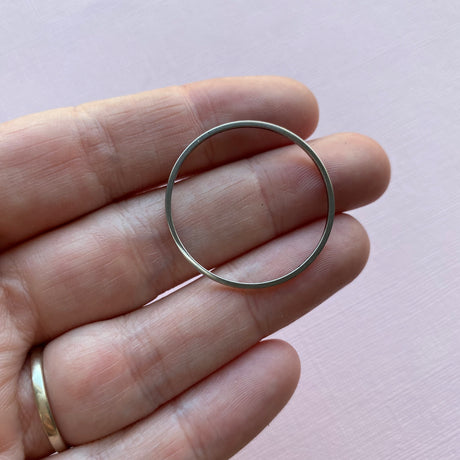 Circle Open Back Bezel - Stainless Steel - 20 pack