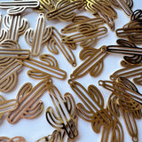 Cactus Charms - Gold Plated Stainless Steel - 10 pack