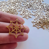 Cobweb Charms - Gold Plated Stainless Steel