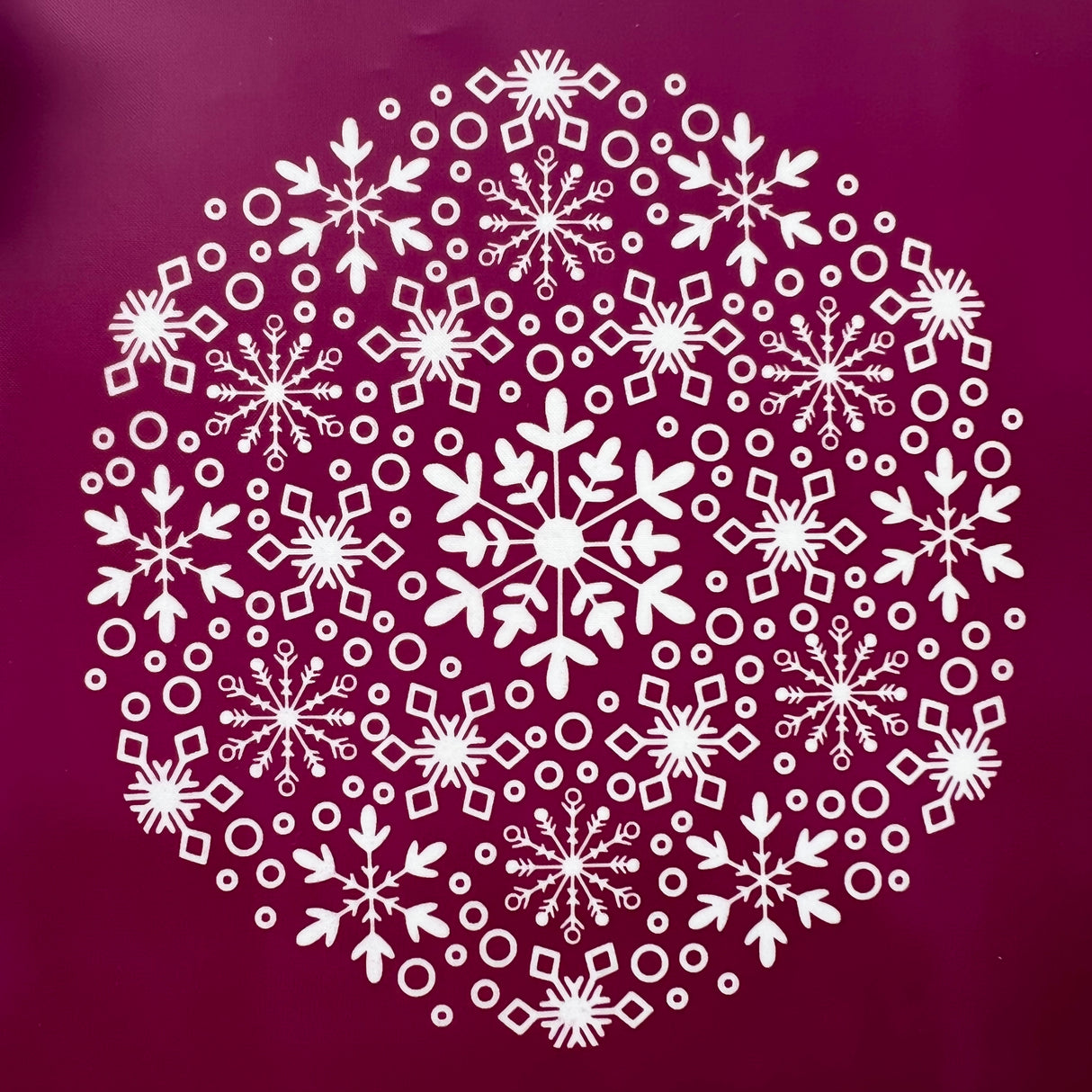 Snowflakes Trinket Dish Silk Screen