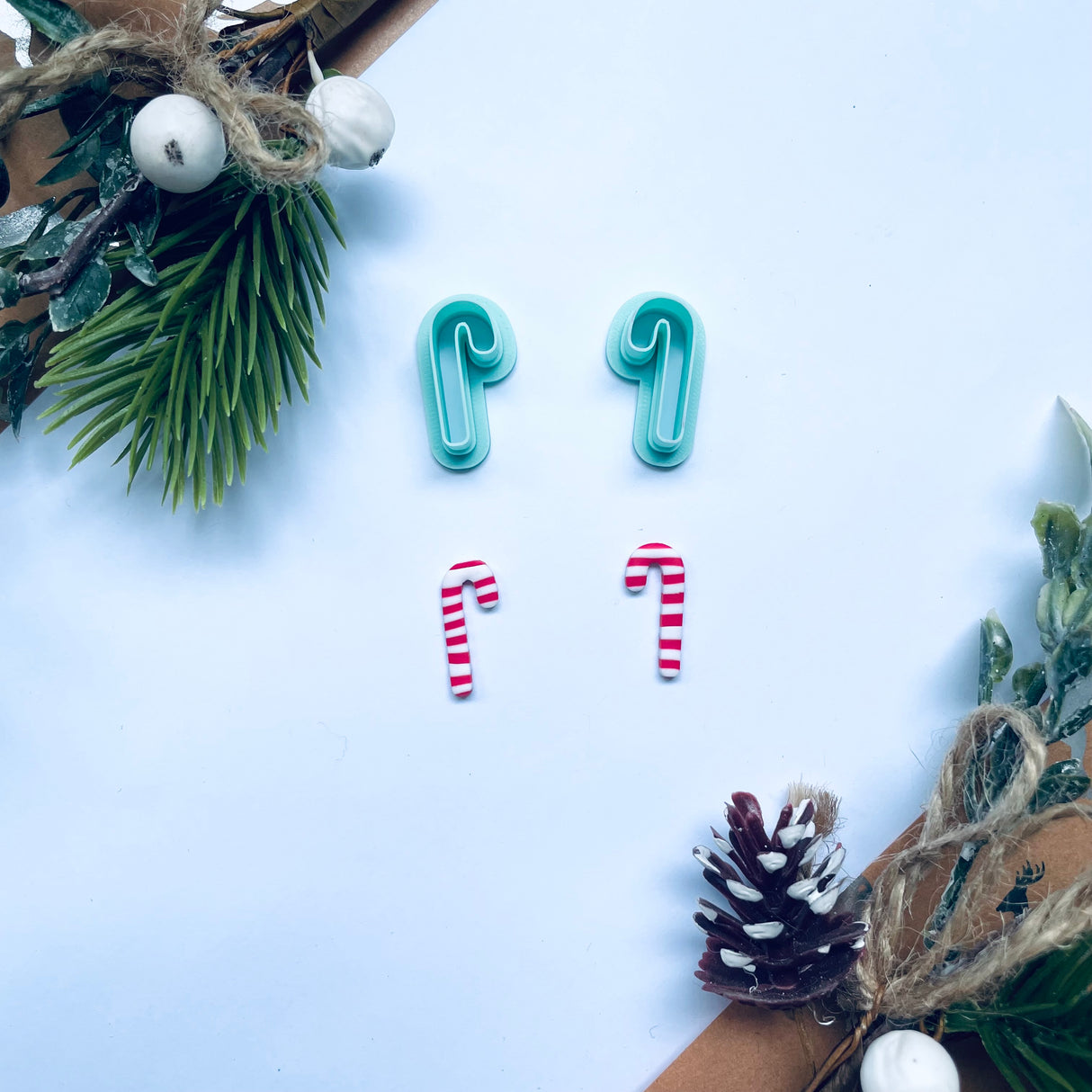 Candy Cane Mirrored Cutter Set