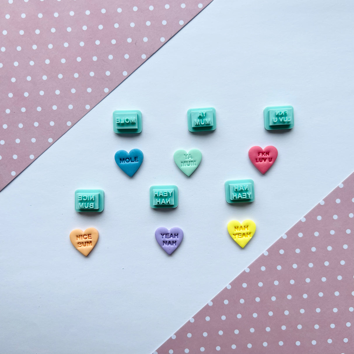 Candy Heart Stud Packs